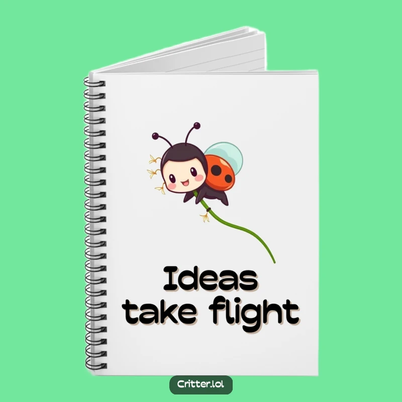 Funny Ladybug Dandelion Notebook: Jot Down Ideas with Whimsical Nature Humor