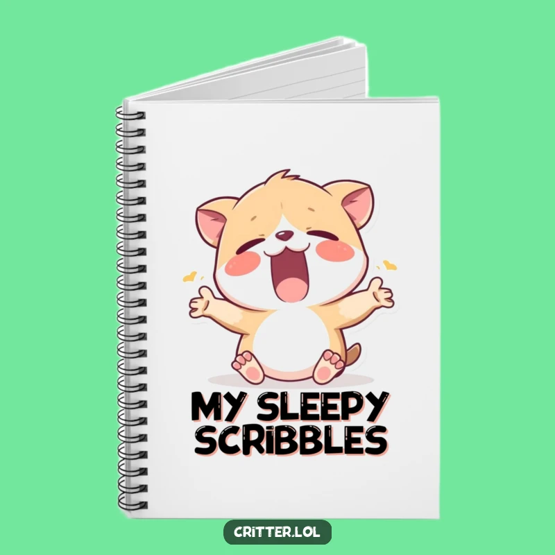 Funny Sleepy Critter Notebook: Jot down ideas, even when tired.