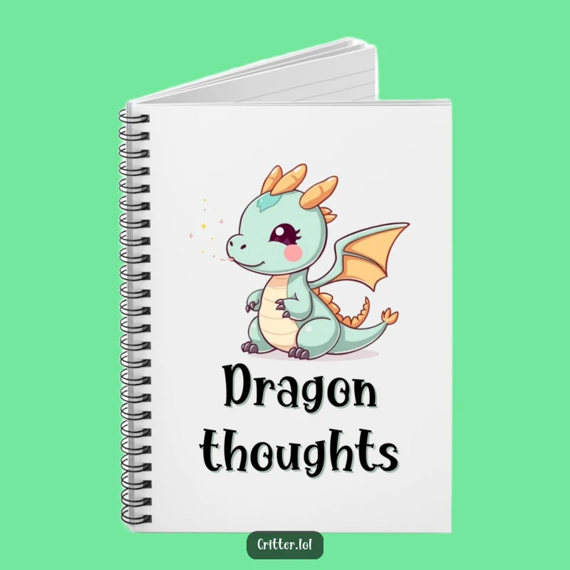 Funny Tiny Dragon Smoke Notebook: Jot Down Ideas with Magical Flair