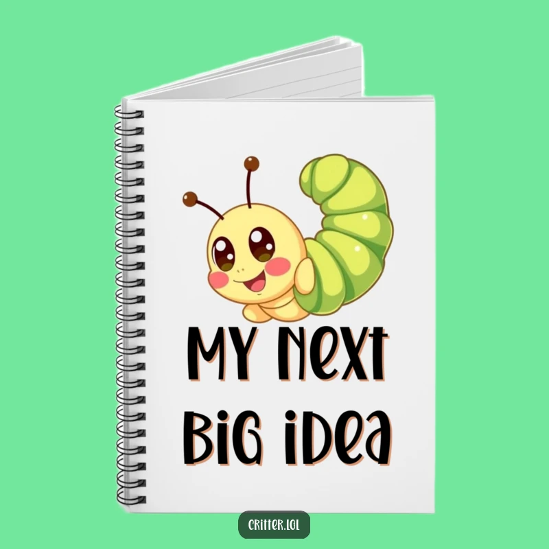 Funny Caterpillar Notebook - Cute Somersault Journal - Happy Eyes Creative Gift