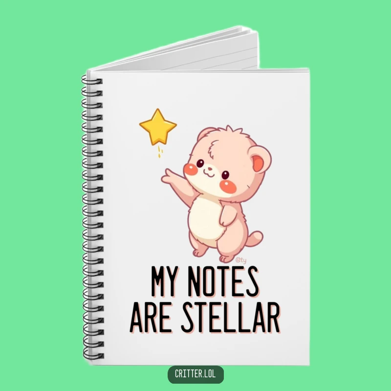 Funny Fuzzy Creature Star Grab Notebook - Jot Down Funny Ideas & Dreams