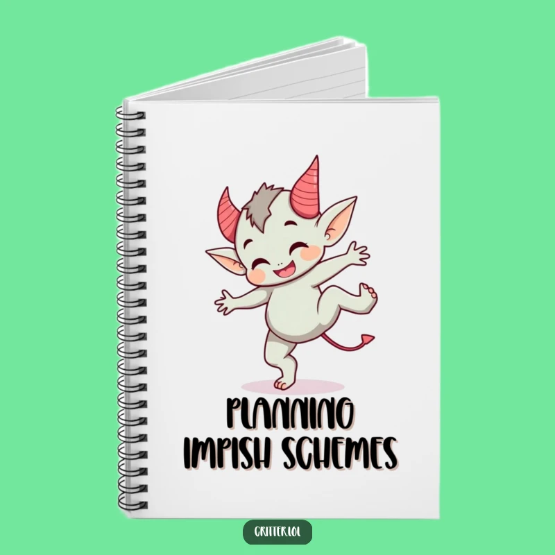 Funny Imp Cartwheel Notebook - Jot Down Your Playful Ideas!