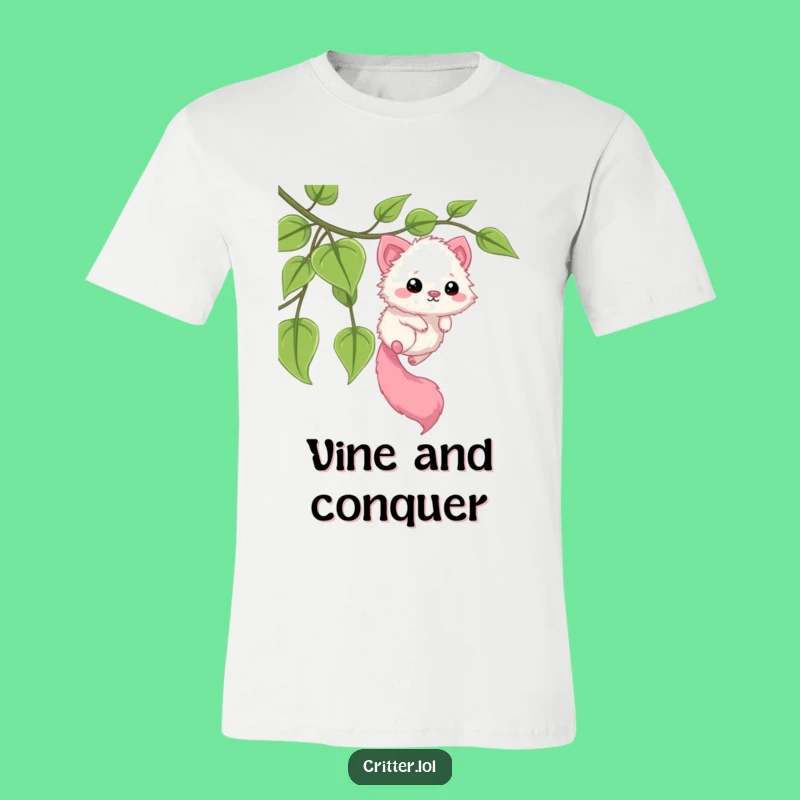 Funny Sliding Critter T-Shirt: Fuzzed Tail Vine Surfer, an Awesome Funny Gift Tee