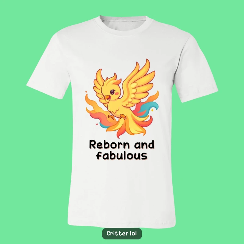 Funny Playful Phoenix Flames T-Shirt - Rise From Ashes, Great Gift!