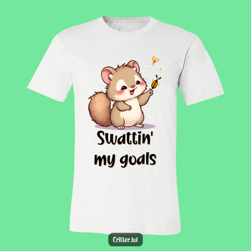 Funny Swatting Critter T-Shirt - Bushy Tail Night Adventure Gift!