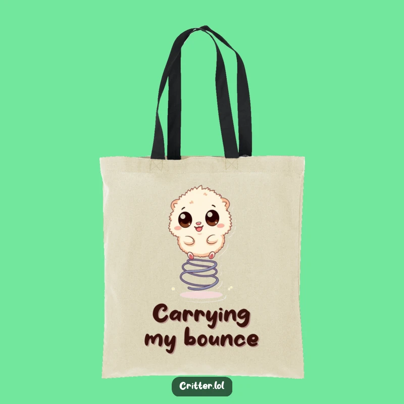 Funny Bouncing Creature Tote Bag: Carry Your Joy Everywhere