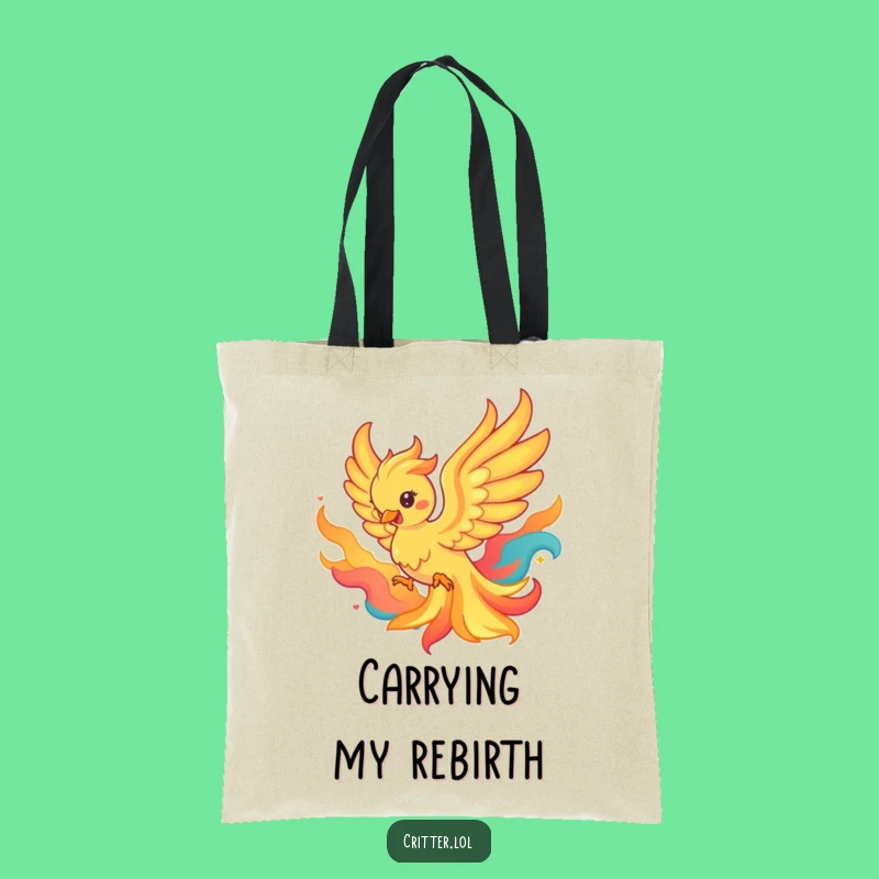 Funny Phoenix Flames Tote Bag - Carry Your Strength!
