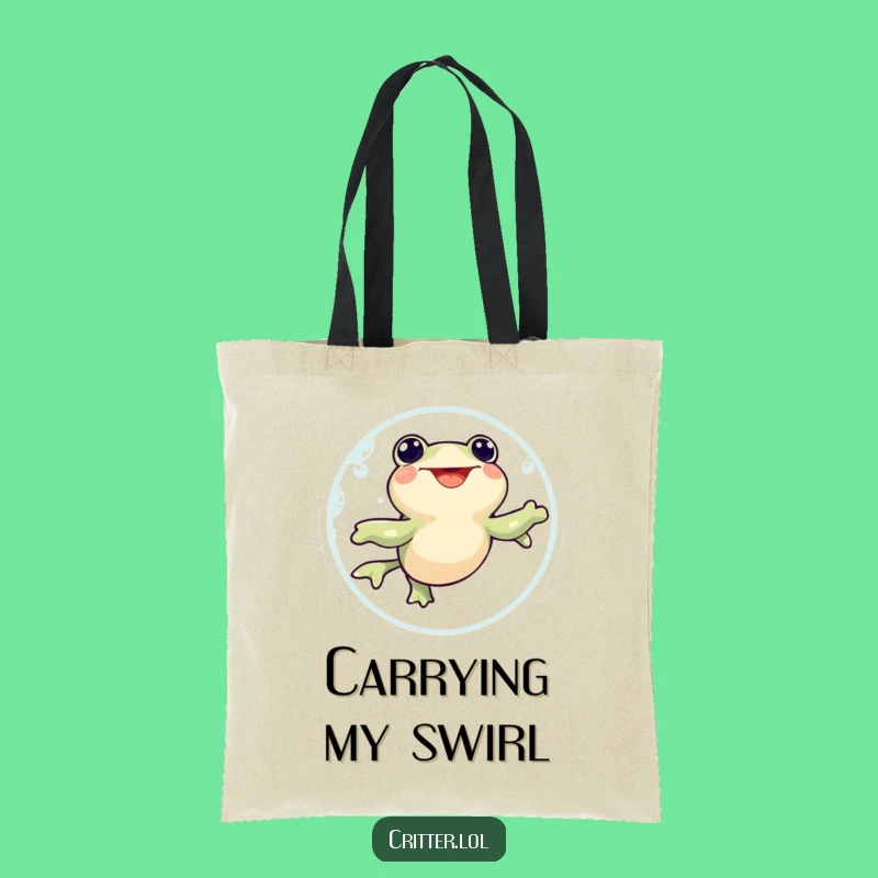 Funny Tadpole Swirl Tote Bag: Carry Your Excitement - A Great Gift!