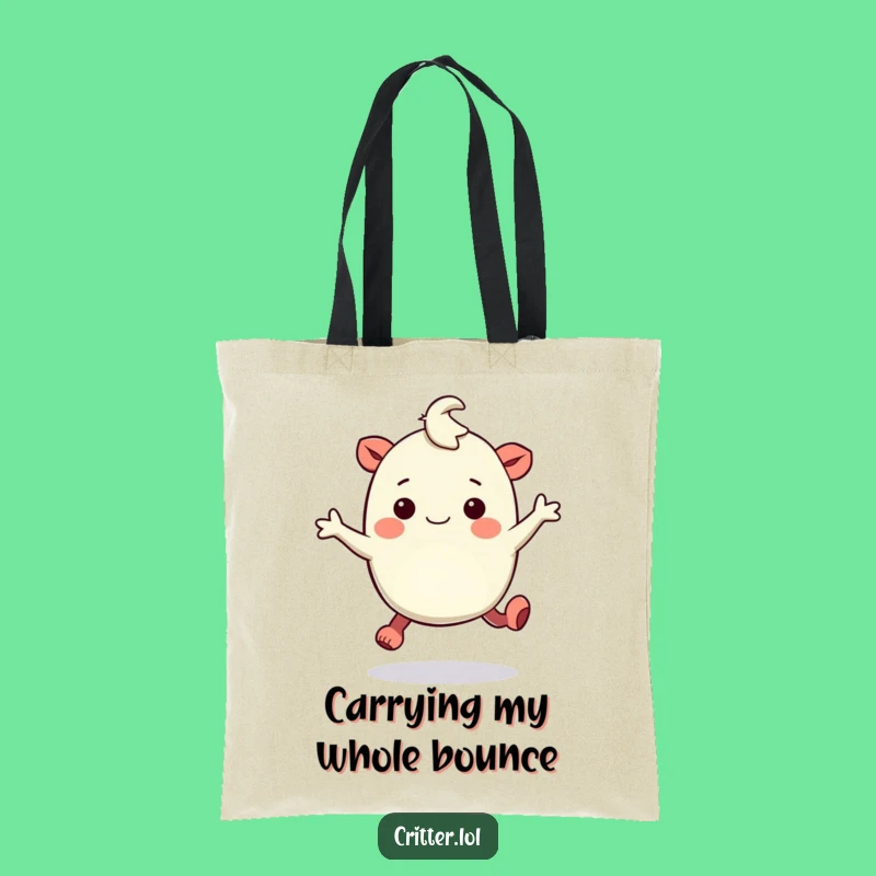Funny Bouncy Creature Tote Bag: Carry Your Fun!
