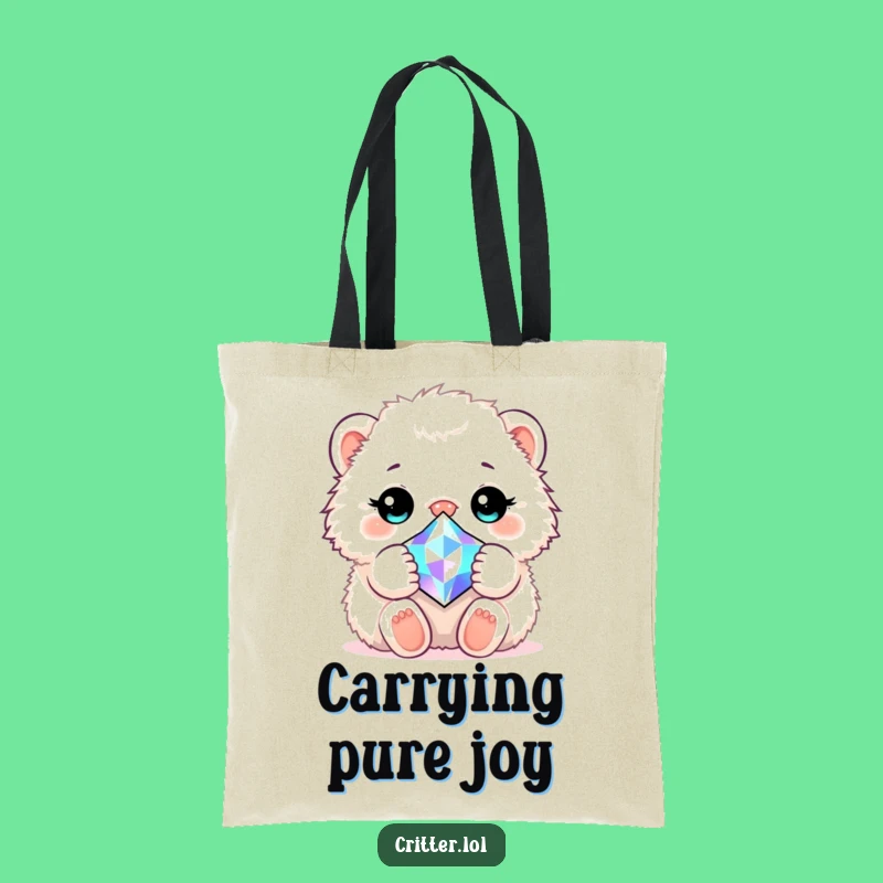 Funny Critter Gem Hug Tote Bag: Stylish, Humorous, and Perfect for Carrying Your Treasures