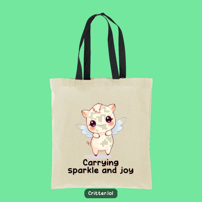 Funny Dancing Fairy Creature Tote Bag - Magical Sparkle Everyday Carryall