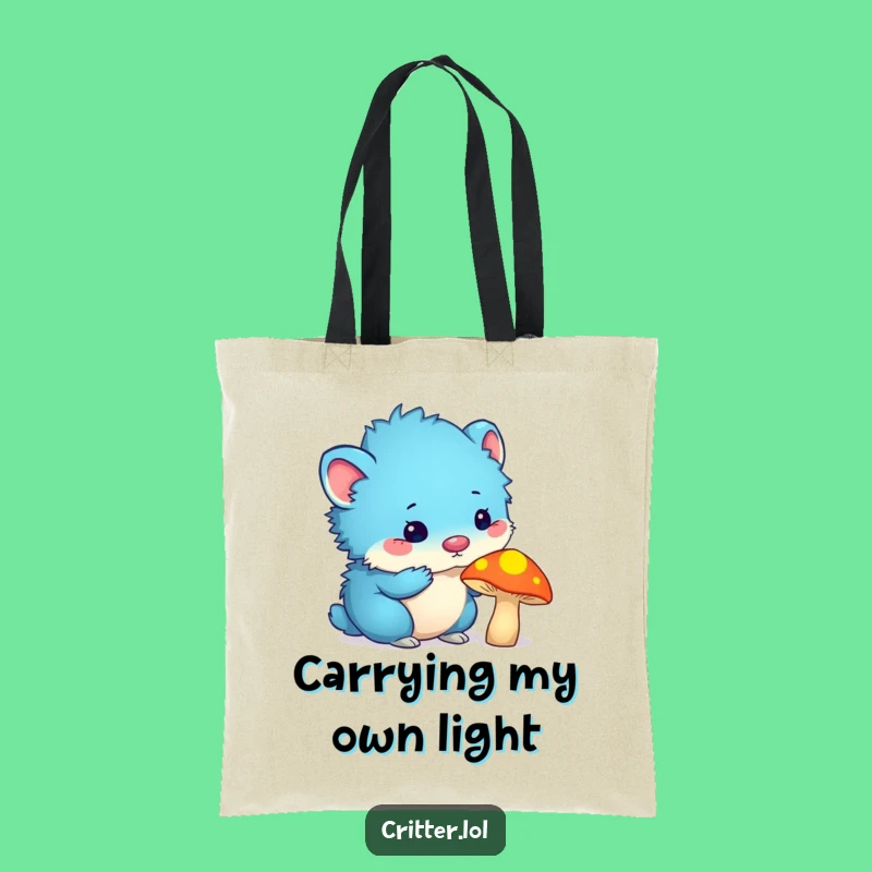 Funny Blue Critter Tote Bag: Stylish and Funny Gift for Everyday Errands