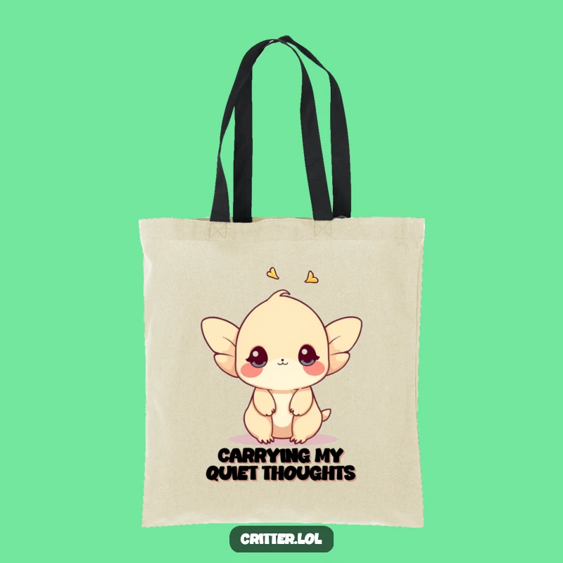Funny Shy Creature Tote Bag: Carry Your Gentle Spirit!