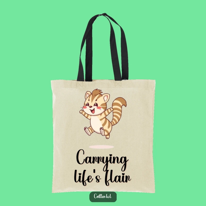 Funny Striped Creature Tote Bag: Carry Your Joyful Spirit Anywhere