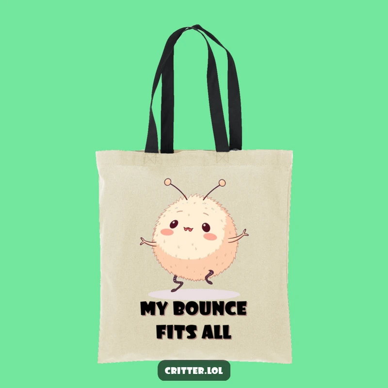 Funny Bouncing Creature Tote Bag: Stylish Antennas Pal, an Eco-Friendly Funny Gift Carryall